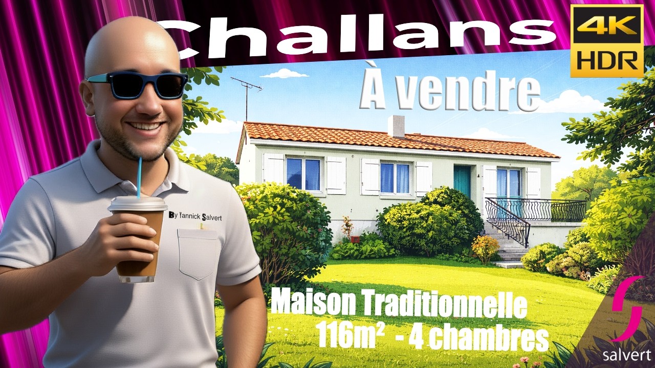Maison traditionnelle à vendre  - 116m² - 4 chambres - CHALLANS