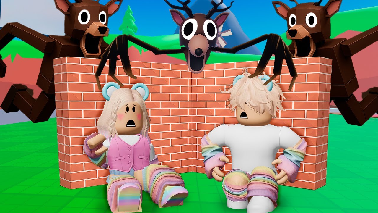 CONSTRUA RÁPIDO PARA SOBREVIVER AOS MONSTROS DO ROBLOX com CERVO 99 nights do ROBLOX