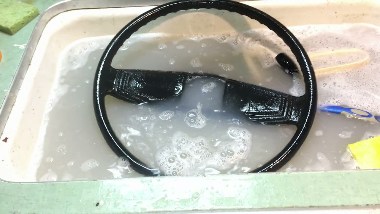 70's GM Chevy Nasty Sweaty Sticky Blazer Steering Wheel Fix Clean / Polyurethane Seal Truck Chevelle