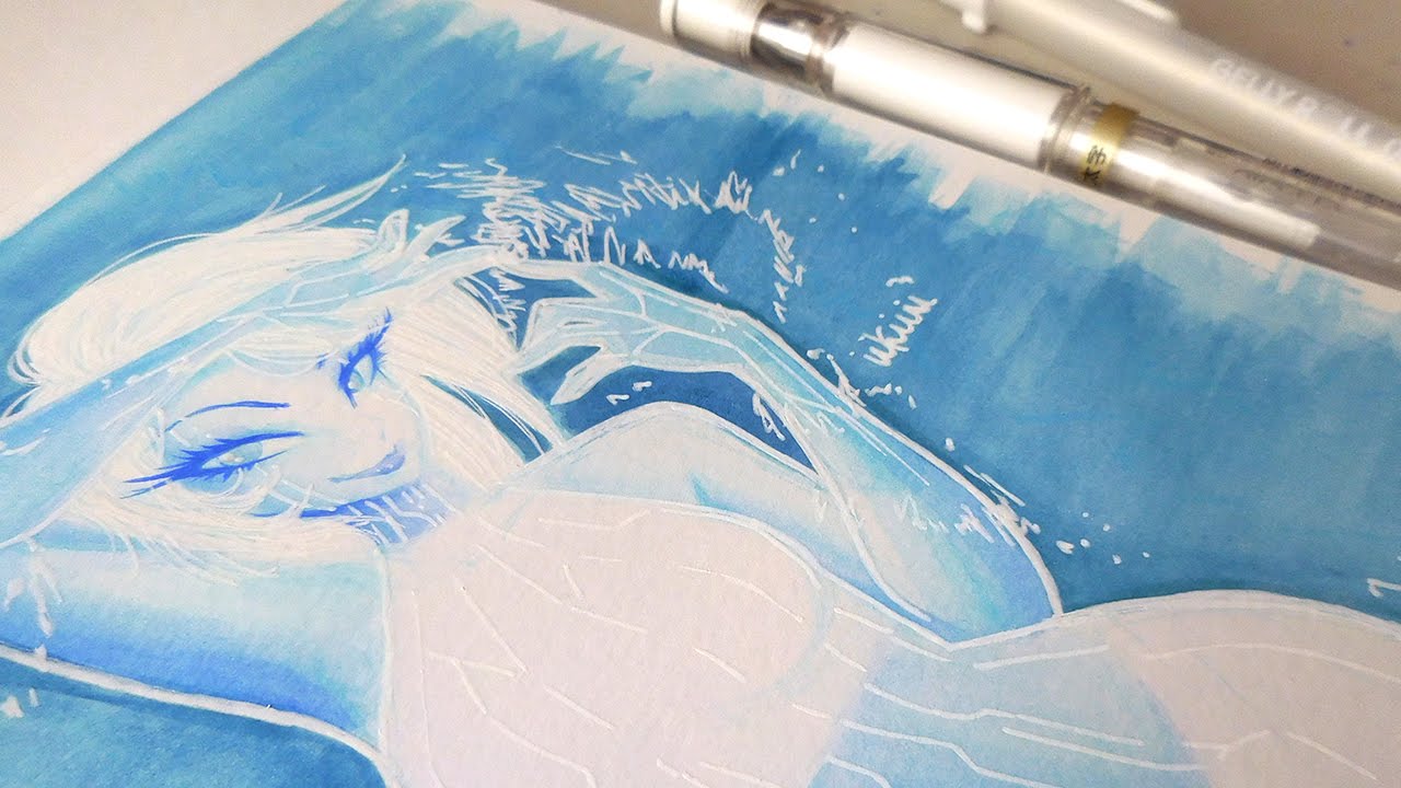 Elemental Ladies Series: Electricity (#5) - Watercolor Speedpaint ♡ iiKiui