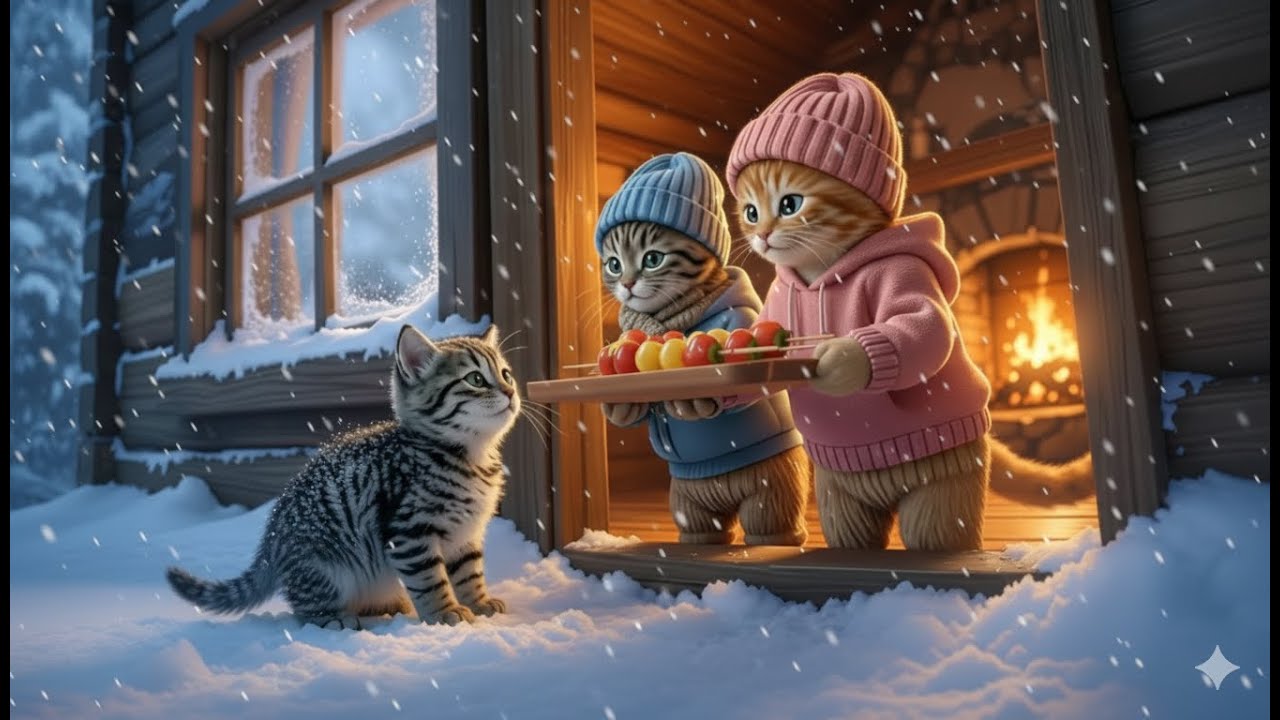 Candy Laughter & Friendship | Three Kittens Winter Adventure