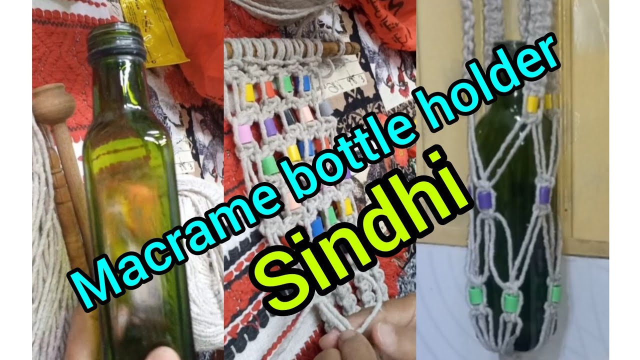 Macrame bottle holder🤗/wall hanging😍/how to make/tutorial/sindhi 💕