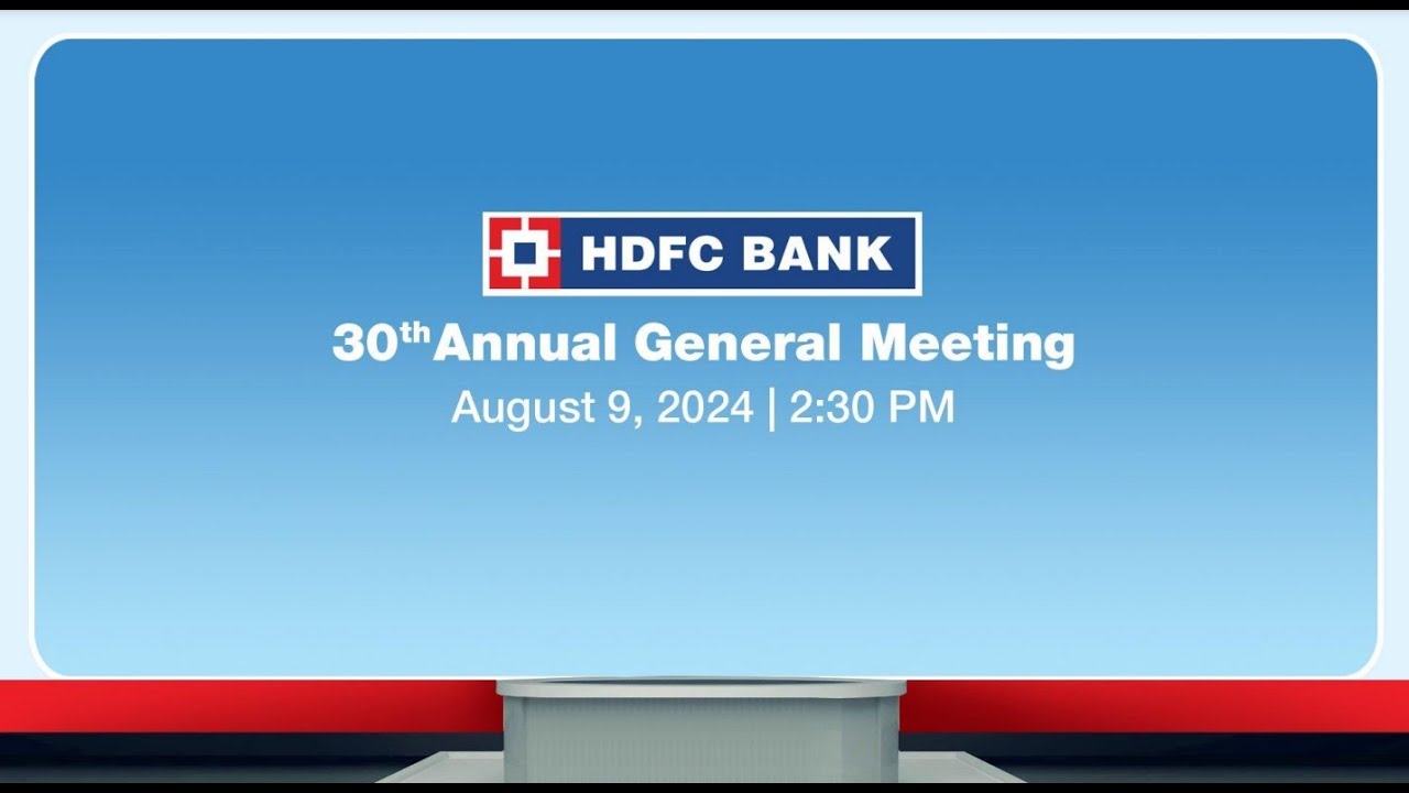 30th Annual General Meeting | HDFC Bank