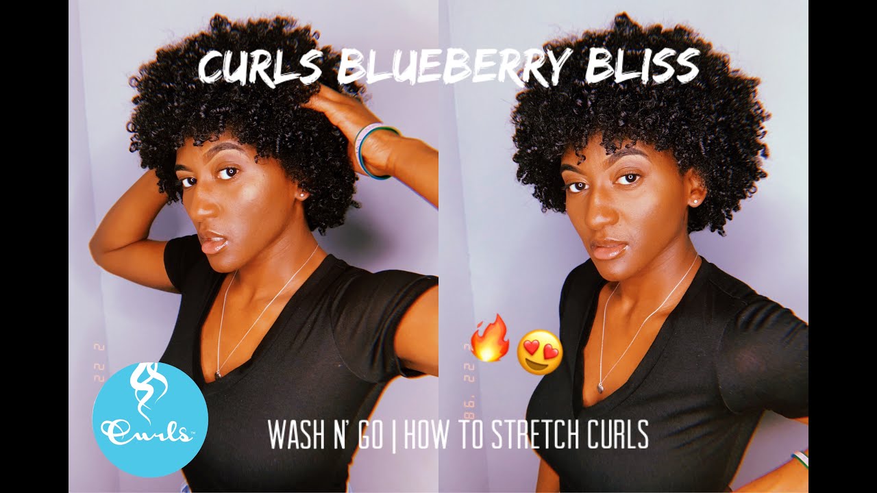 CURLS BLUEBERRY BLISS WASH N' GO | HOW TO STRETCH CURLS | CURL CONTROL JELLY