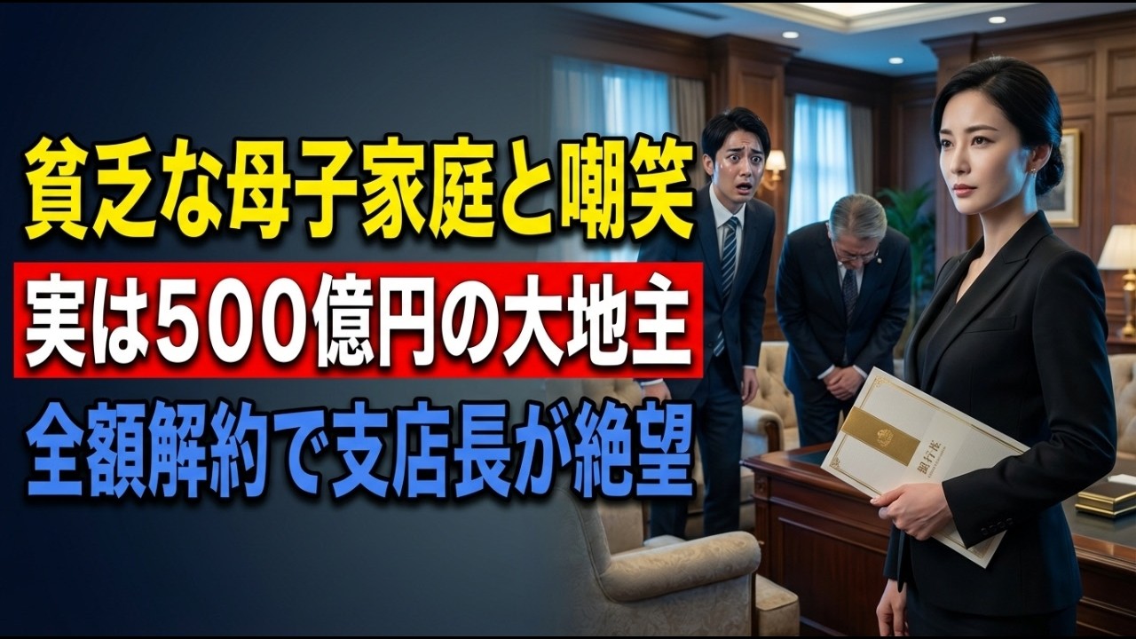 「貧乏人は帰れ」銀行員に書類をゴミ箱に捨てられた母子家庭の私→翌日、500億円の通帳と土地の権利書を持って行ったら支店長が土下座ｗｗ【スカッとする話】