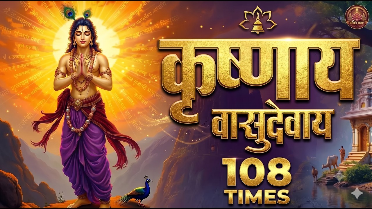 Krishna Mantra - Om Krishnaya Vasudevaya 108 Times | Bhakti Song ॐ कृष्णाय वासुदेवाय हरये परमात्मने