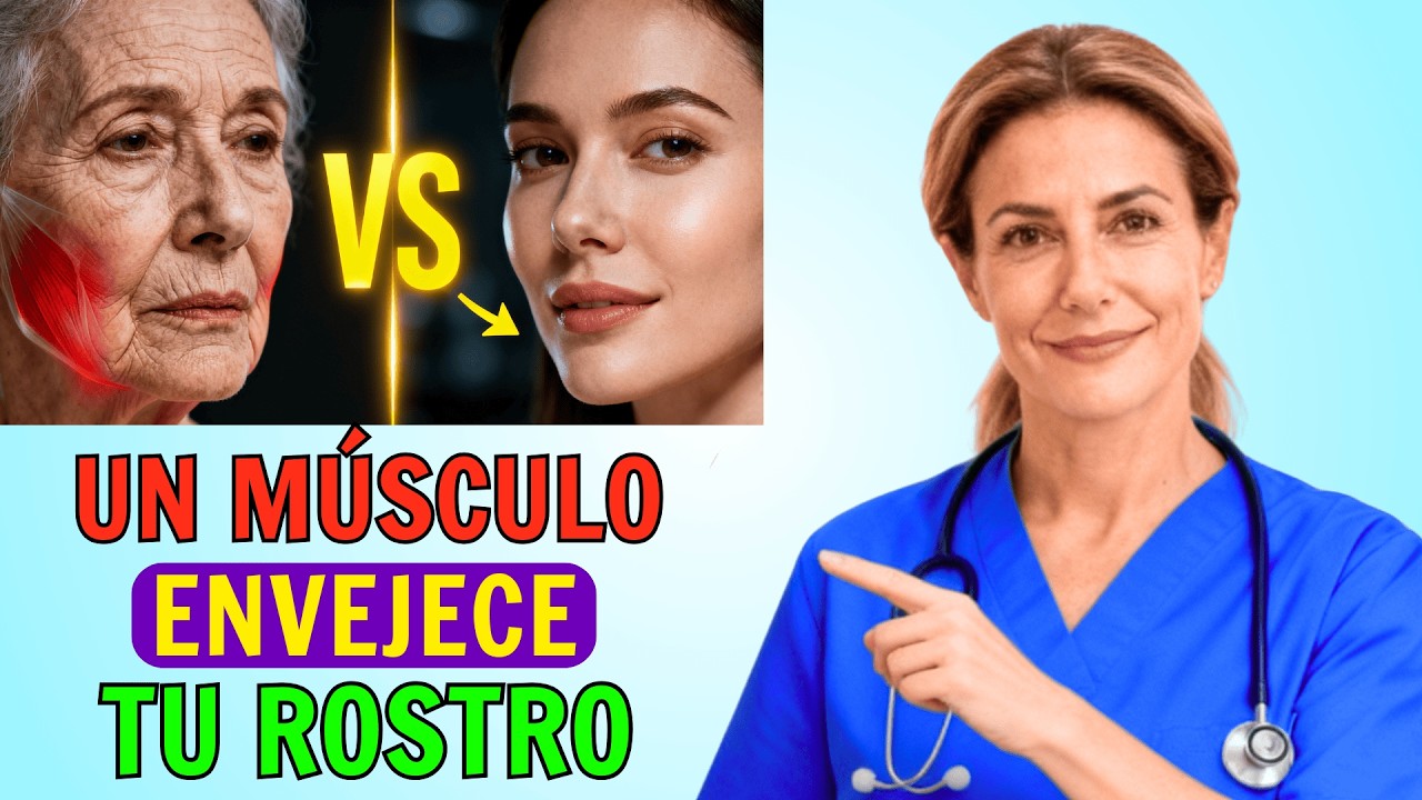 El MÚSCULO que Envejece tu ROSTRO 😱 | 4 Ejercicios para Verte 10 AÑOS Más Joven