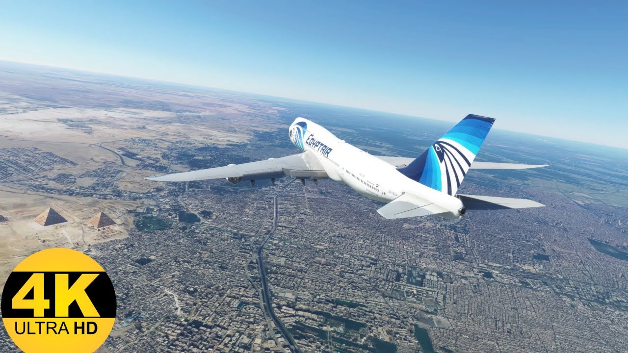 Microsoft Flight Simulator | Egyptair Boeing 747 Singapore to Cairo  (Full Flight) - 4K