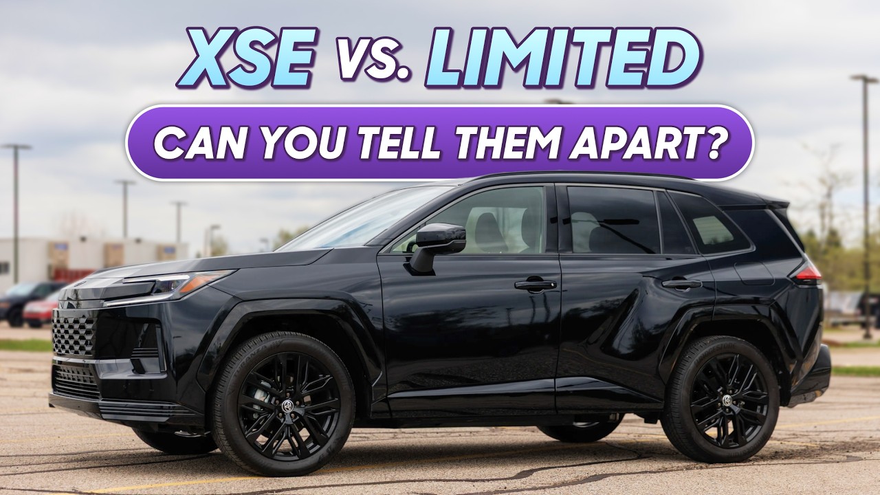 Сравнение интерьеров Toyota RAV4 XSE и Limited 2026 года.