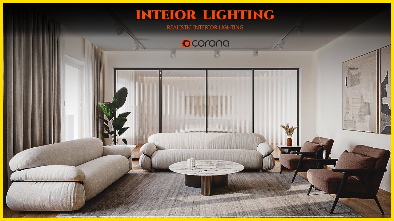 Living room Render with corona renderer | realistic corona render | the champ 3d