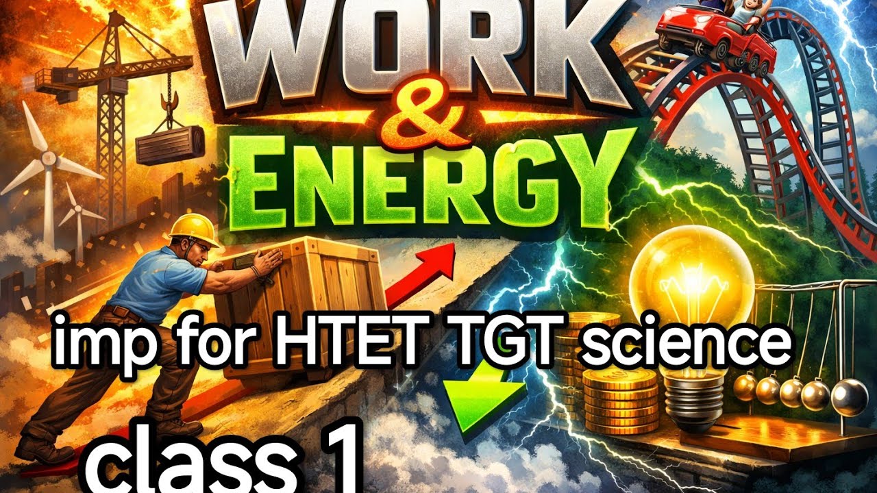 Class1 work and energy important class for HTET TGT NVS TGT CET mains exam CTET 