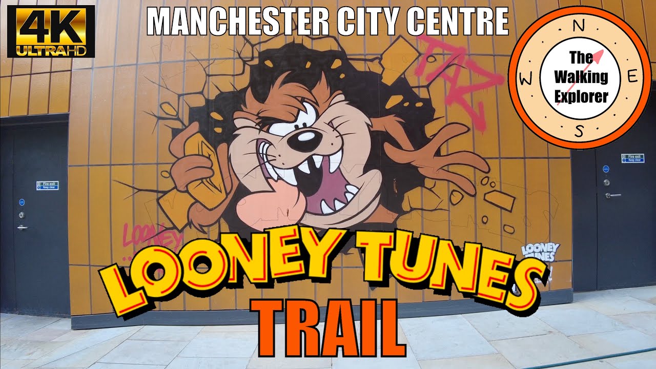 The Looney Tunes Graffiti Trail Walking Tour | Manchester | (Warner Brothers/Space Jam) | 4K | CC