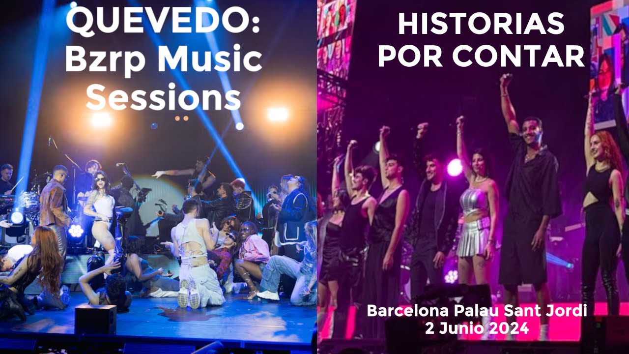 FINAL CONCIERTO HIMNO COMPLETO OT 2023. + QUEVEDO: Bzrp Music Sessions PALAU SANT JORDI 2 DE JUNIO
