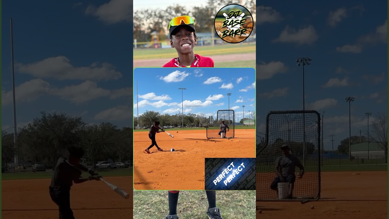 10-Year-Old&rsquo;s Explosive Swing During Batting Practice! ⚾️💙 #Baseball
