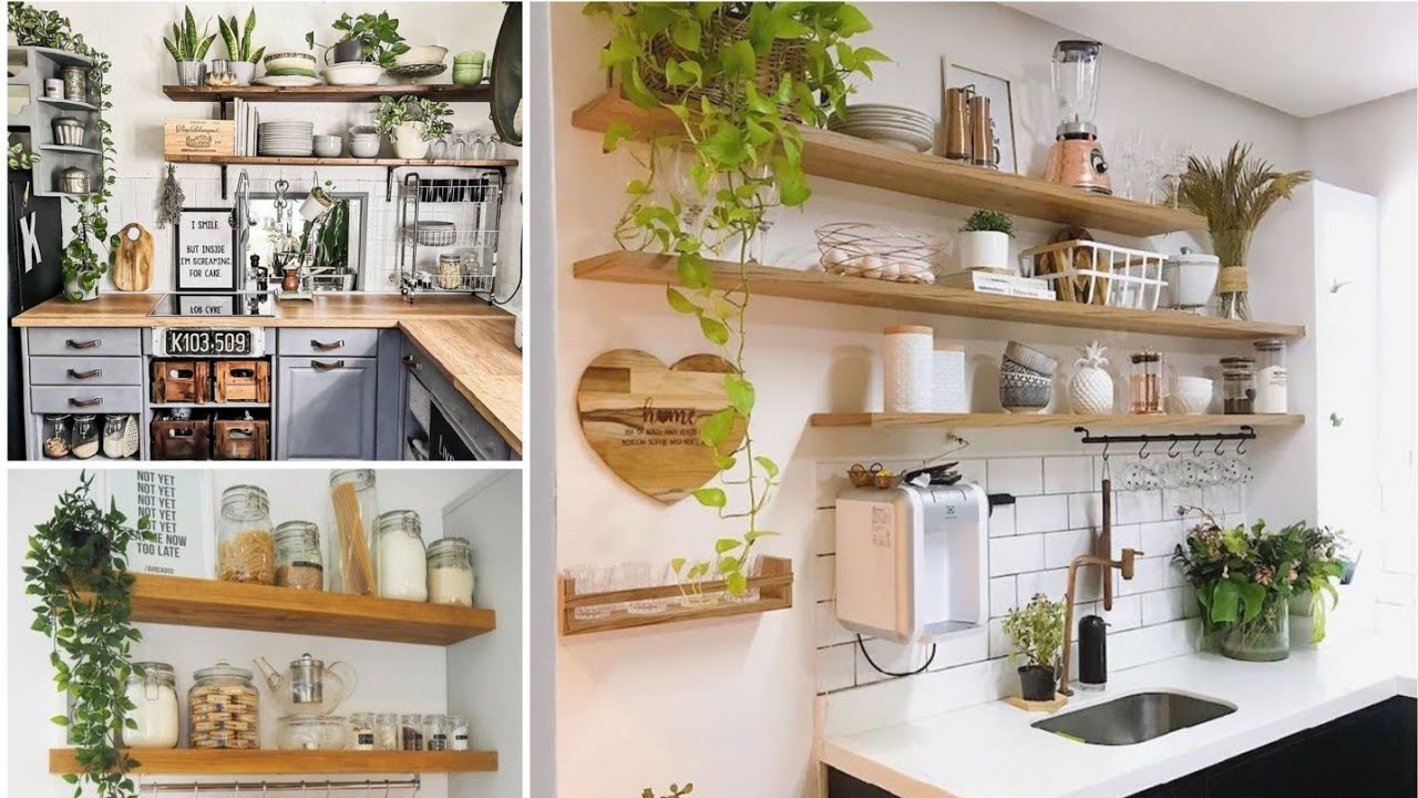 IDEIAS DE COZINHAS DECORADAS COM PRATELEIRAS!