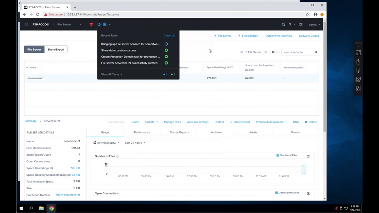 [roncoejr: (tech)] Create a Nutanix Scale Out File Server