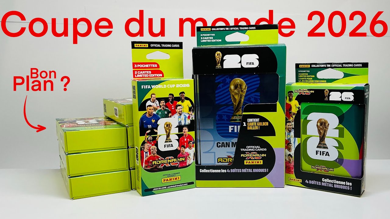 Coupe du monde 2026, mini tin et Mega tin, ADRENALYN XL PANINI 