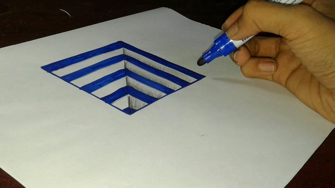 Awesome Easy 3D trick art on paper by technic dipu.