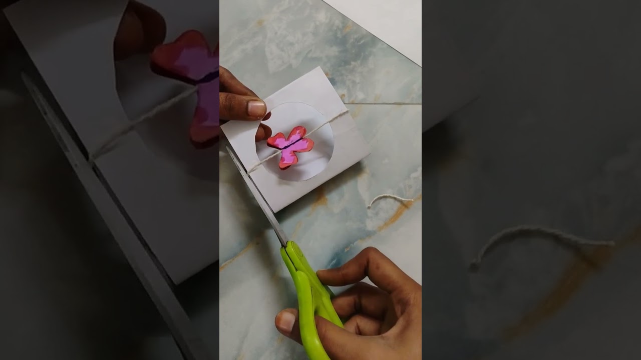 Valentine's day card | @MamthaaDeviCreativities  #diy #easycraft #valentinesdaycard #butterflyspin 