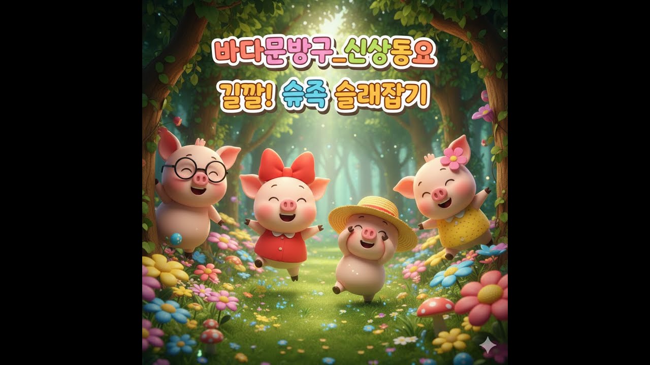 🌲숲속에서 놀아요 🐷아기돼지 술래잡기 | 반복 유아 동요 | 바다문방구_신상 동요
