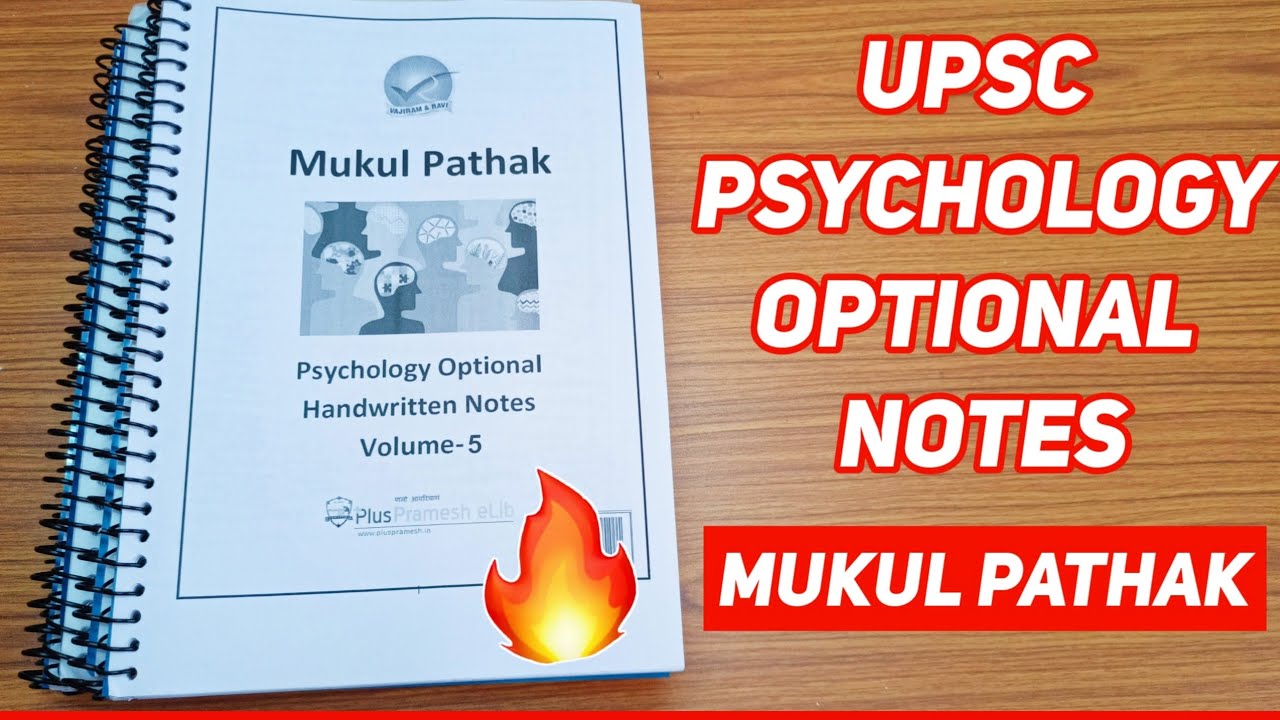 UPSC Psychology Optional Notes (Review)🔥| Vajiram IAS Mukul Pathak Psychology Optional Notes #KGM