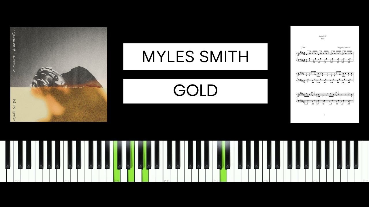 Myles Smith - Gold (BEST PIANO TUTORIAL & COVER)