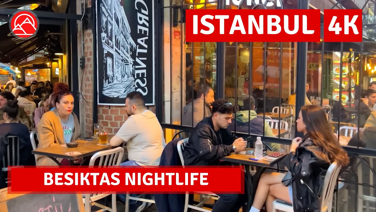 Beşiktaş Nightlife Istanbul 2023 4 June Walking Tour|4k 60fps