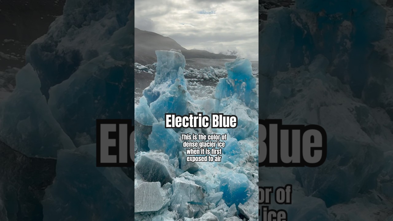 Blue glacier ice is highly compressed, free of air bubbles. As air infiltrates, it scatters light 🤍