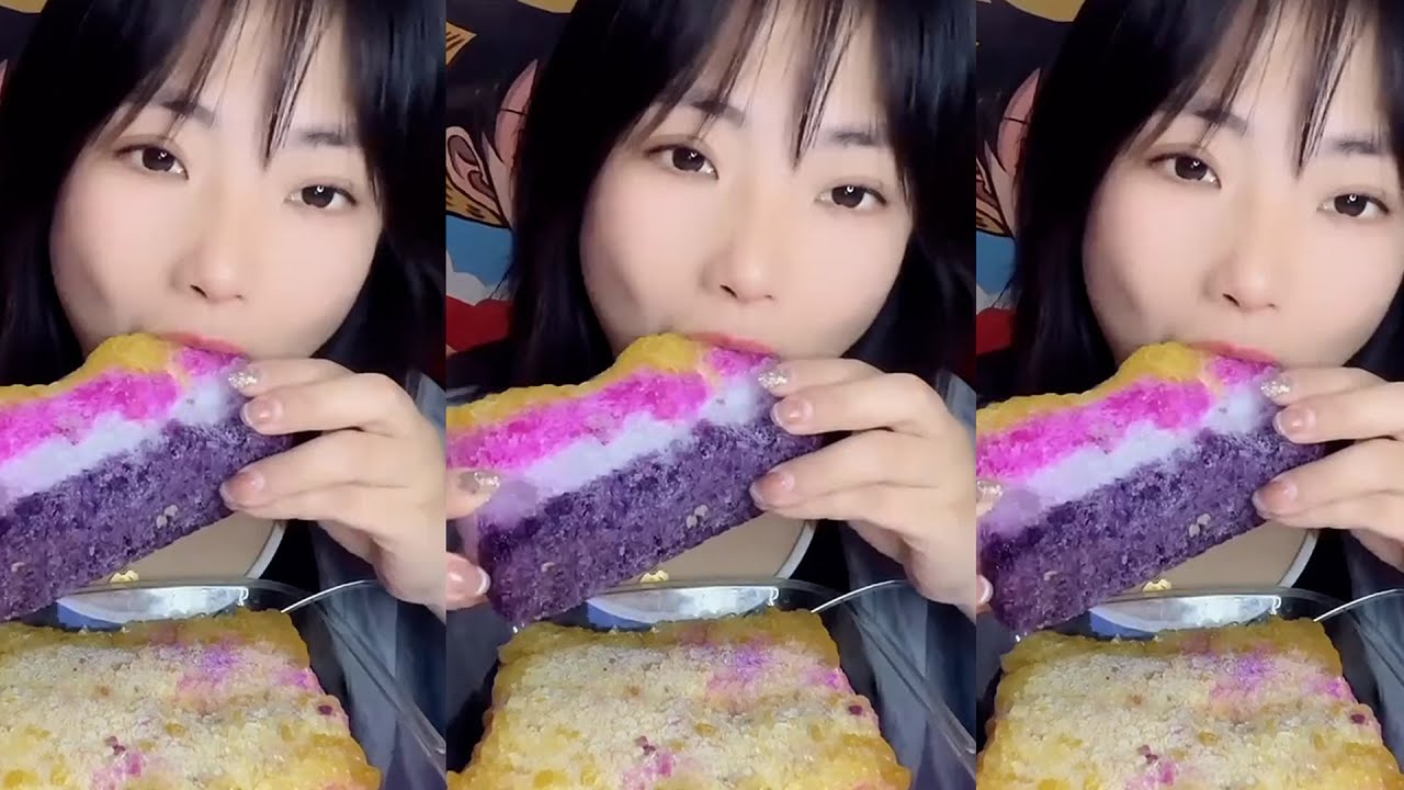 ASMR ICE EATING WHITH MATCHA + MILK POWDER + PASSION FRUIT #eatingice #mukbangiceeating