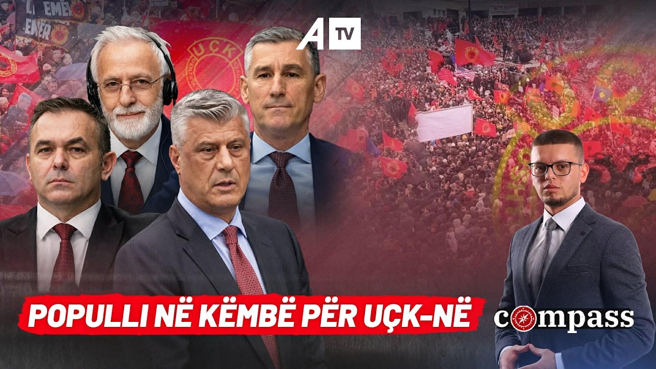 Populli në këmbë për UÇK-në, marshi përcillet edhe në Hagë Compass 17.0202026 @ATVofficialchannel