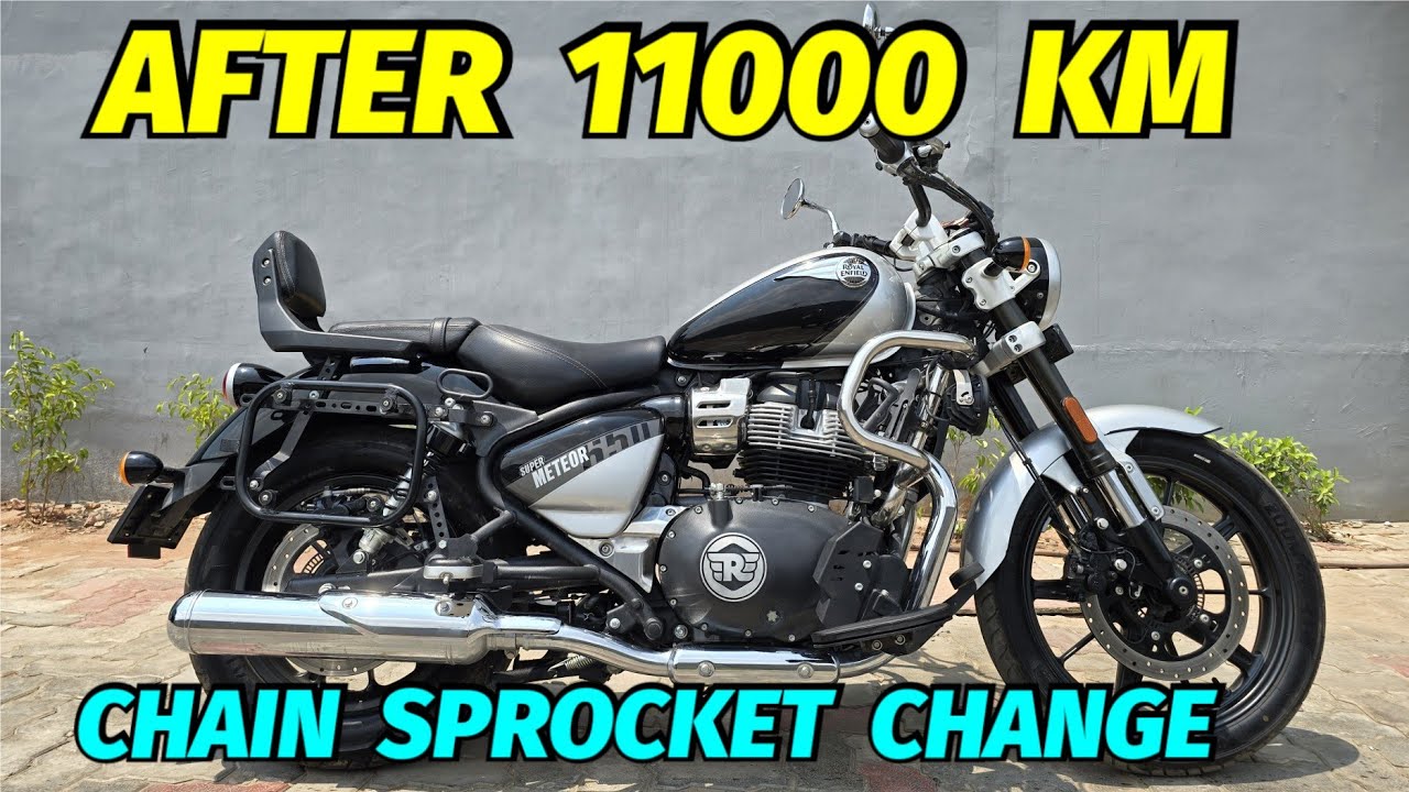 Chain Sprocket change after 11000 km | Royal Enfield Super Meteor Super Meteor 650