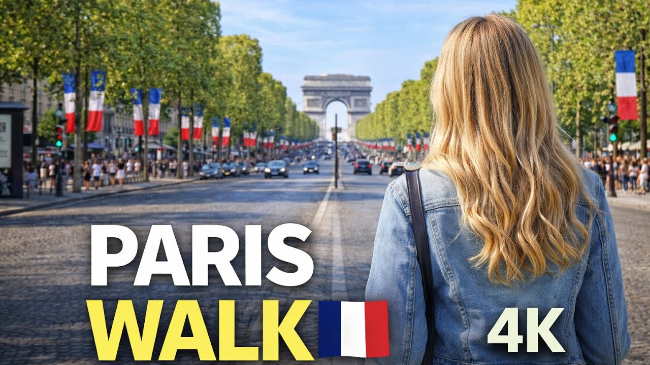 Paris Walking Tour 🇫🇷 | Eiffel Tower, Champs-Élysées & Beautiful Paris Streets | 4K | WalksonYouTube