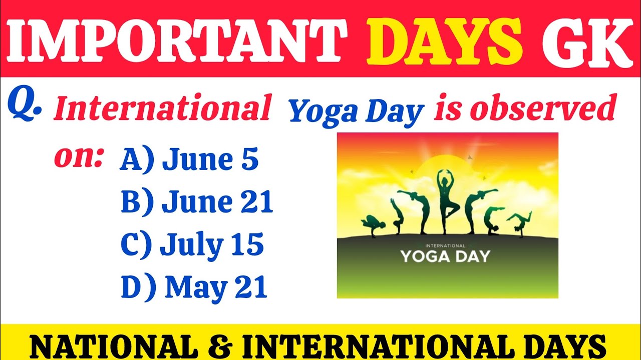 Important Days| National and International Days| Gk | Gk Question and Answer| Gk 2025