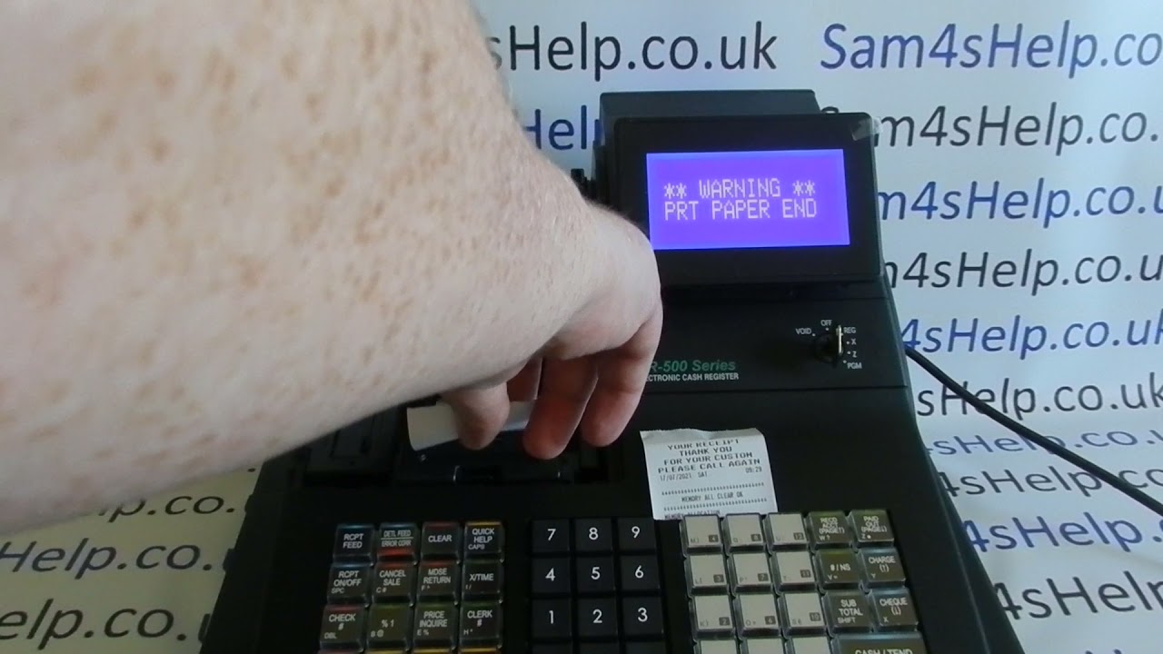 Out The Box Quick Start Set Up First Use Sam4S NR-500 / NR500 / NR-510R NR510 / NR520R Cash Register