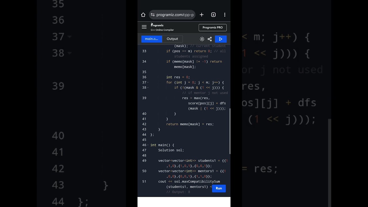 C++ Bitmask DP | Maximum Compatibility Score Sum | LeetCode hard Explained