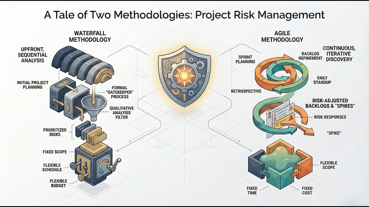 RISK MANAGEMENT Methodologies | WATERFALL VS AGILE | PMBOK | PMP