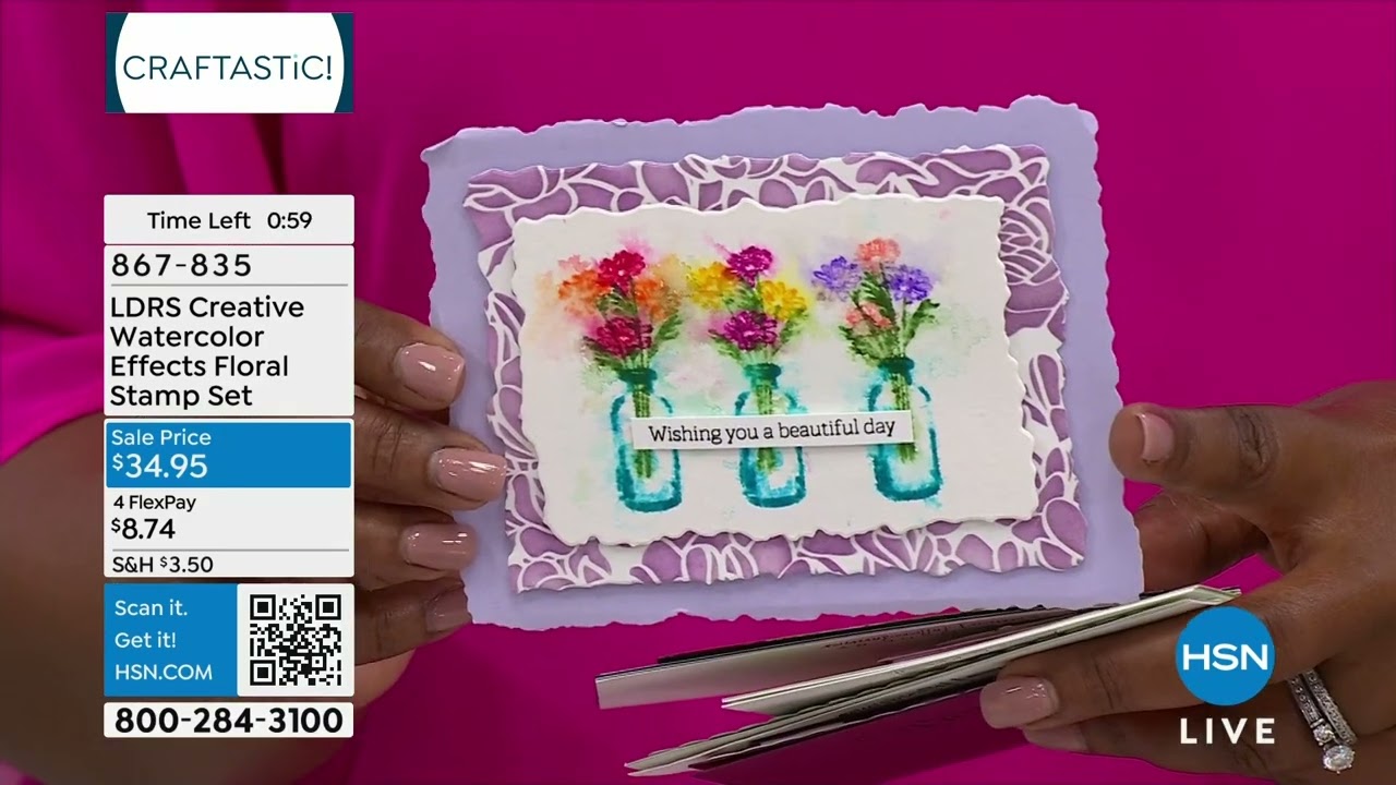LDRS Creative Watercolor Effects Floral Stamp Set