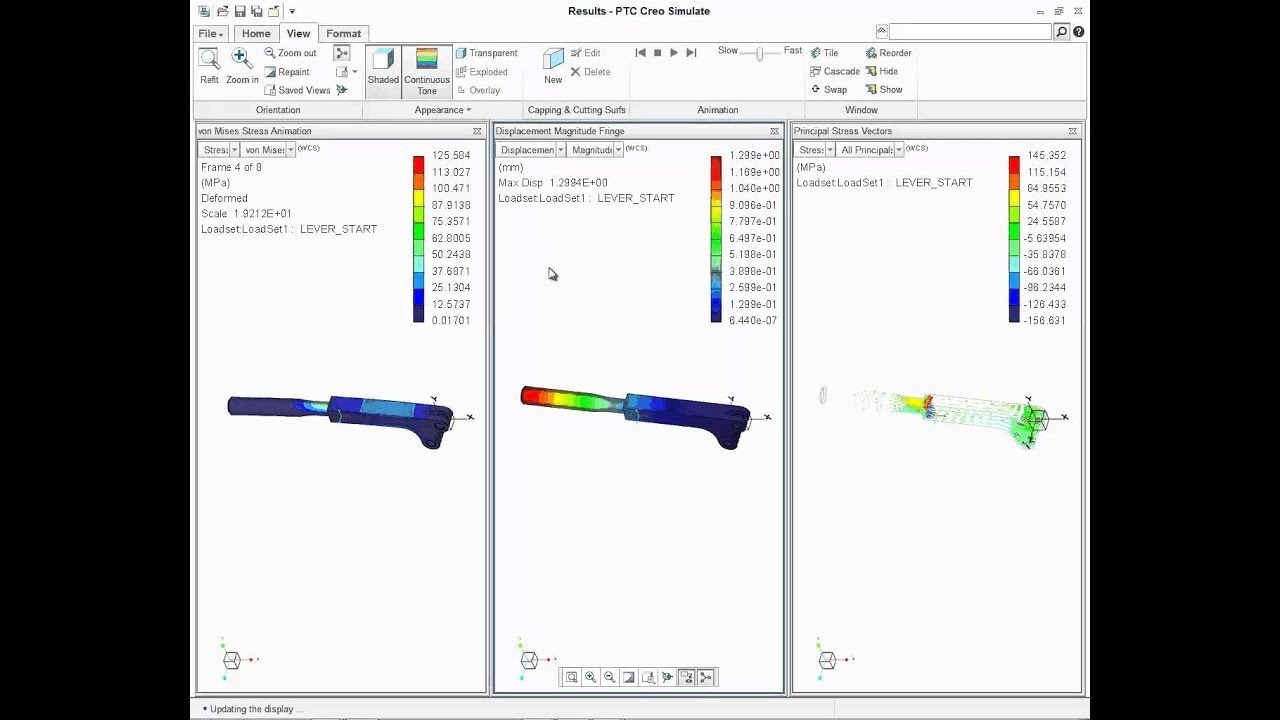 New User Interface for Results in PTC Creo Simulate