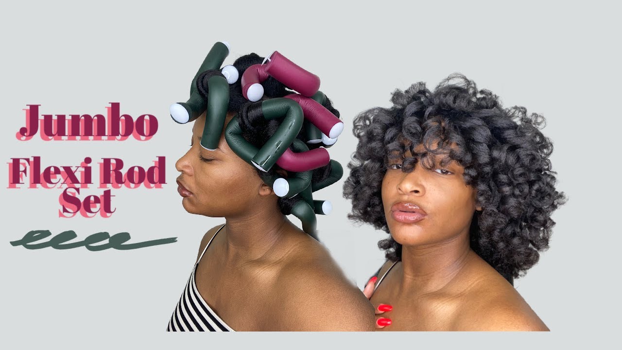 Jumbo Flexi Rod Set On Type 4 Natural Hair