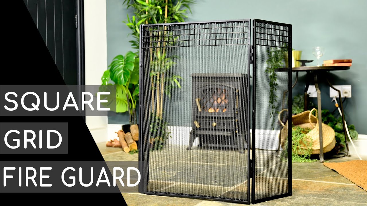 High Contemporary Three Fold Fire Guard