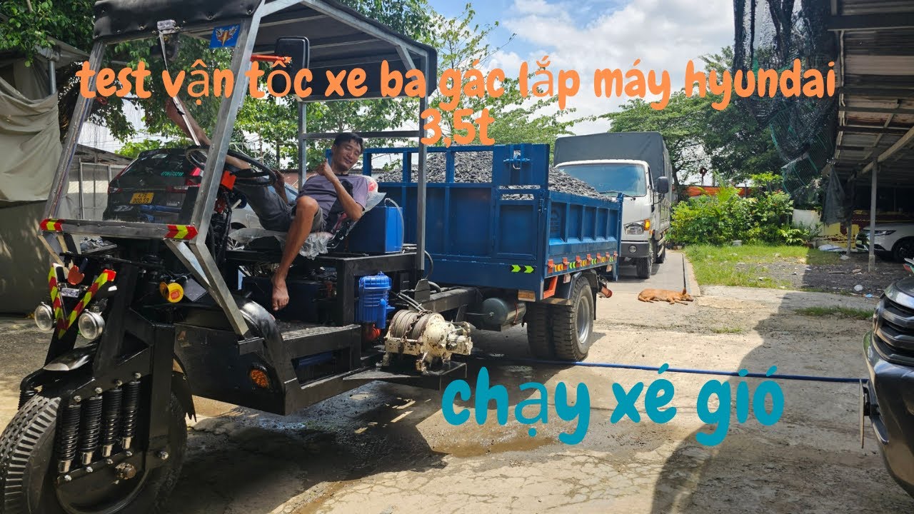 Ba Bánh Lắp Máy HYUNDAI 3t5 Cầu 3t5 Phanh Hơi Locke Chế Tời Thủy Lực