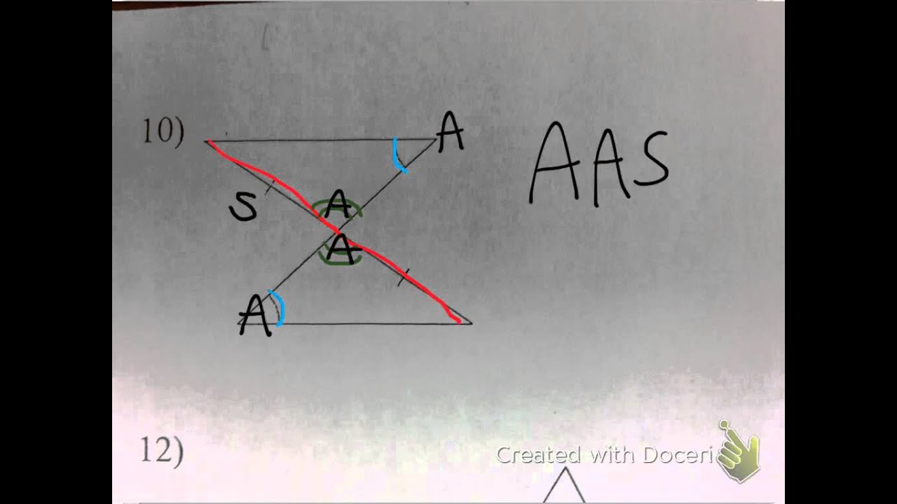 Using SSS, SAS, ASA, AAS, and HL to prove two triangles are congruent