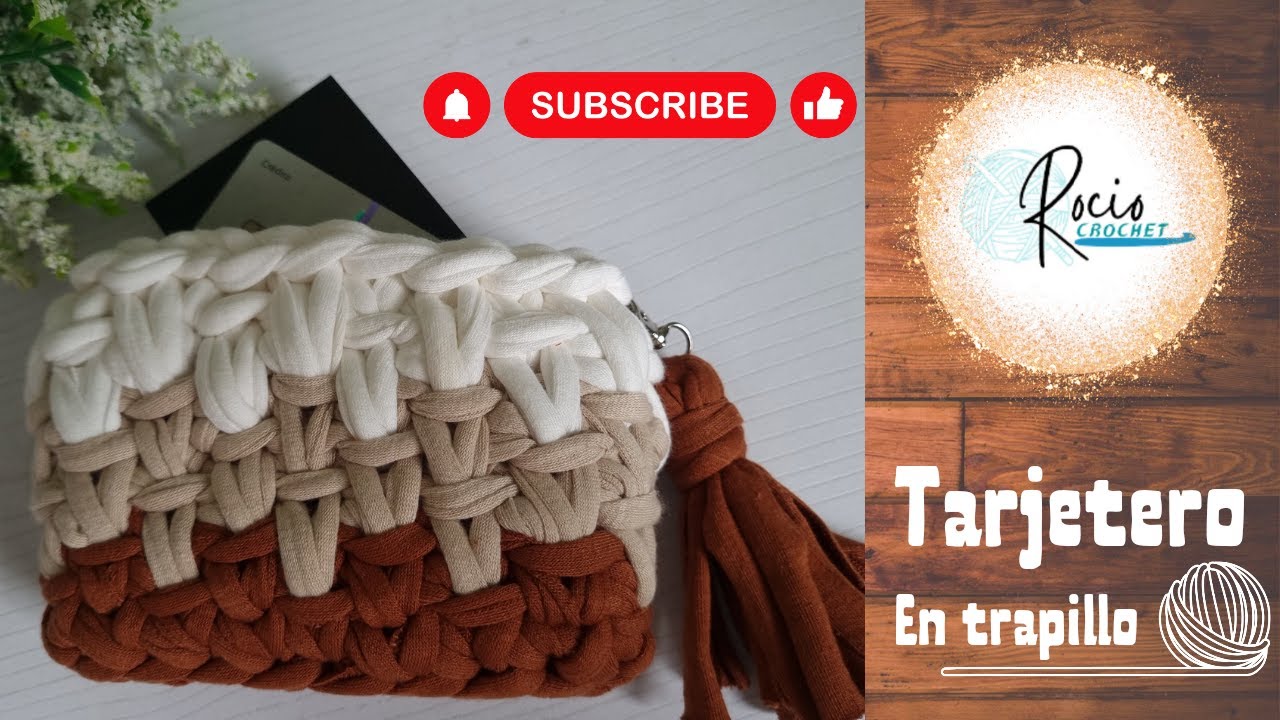 Tarjetero en Trapillo - Rocio Crochet!