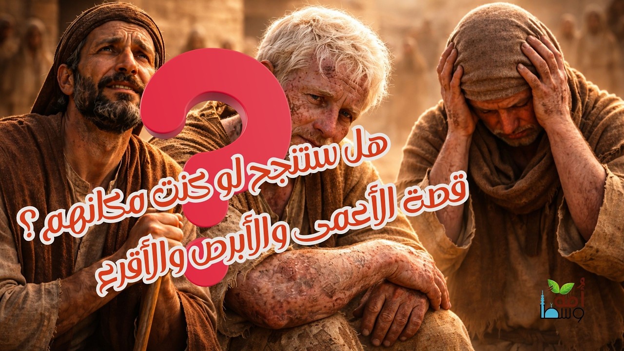 هل ستنجح لو كنت مكانهم؟ قصة الأعمى والأبرص والأقرع #قناة_أمةً_وسطاً #أمةً_وسطاً #ai #aivideo