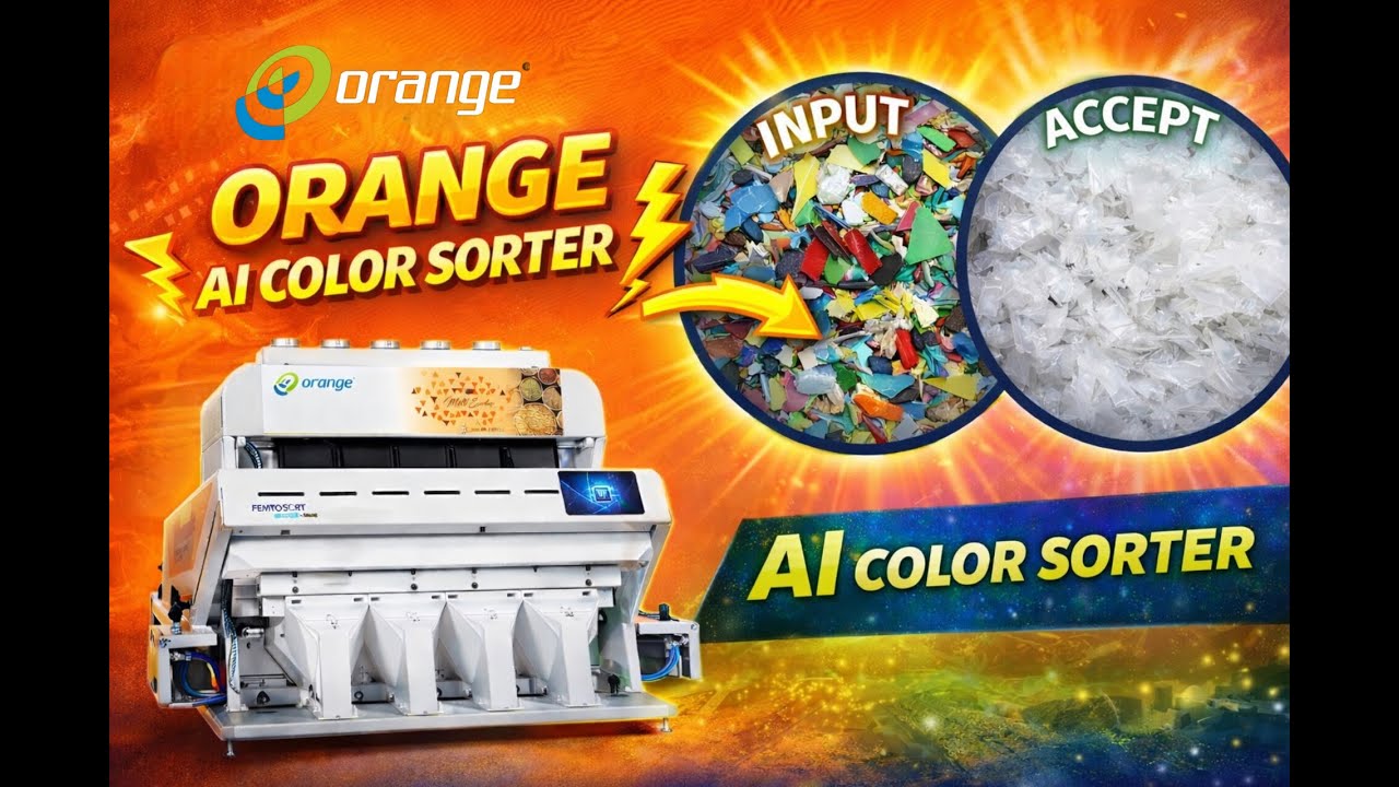 Plastic Flakes Color Sorter Machine | AI Optical Sorting Technology
