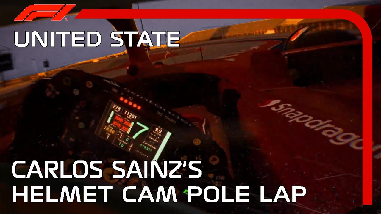 Carlos Sainz's Helmet Cam Pole Lap Recreation | 2022 United States Grand Prix | Assetto Corsa
