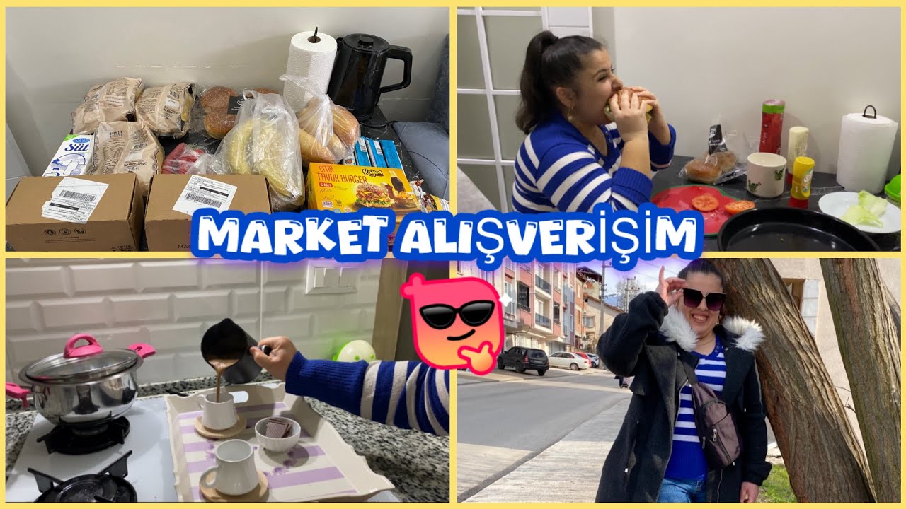 MARKET ALIŞVERİŞİM🥳KARGOLARIMI AÇALIM📦HAMBURGER YAPTIM🍔#marketing #bim #alışveriş #hamburger #vlog 