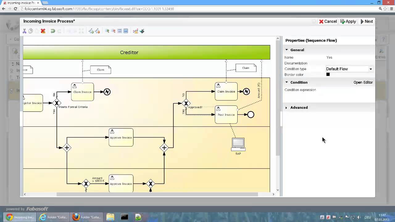 Executing BPMN 2.0 Processes with Fabasoft Folio