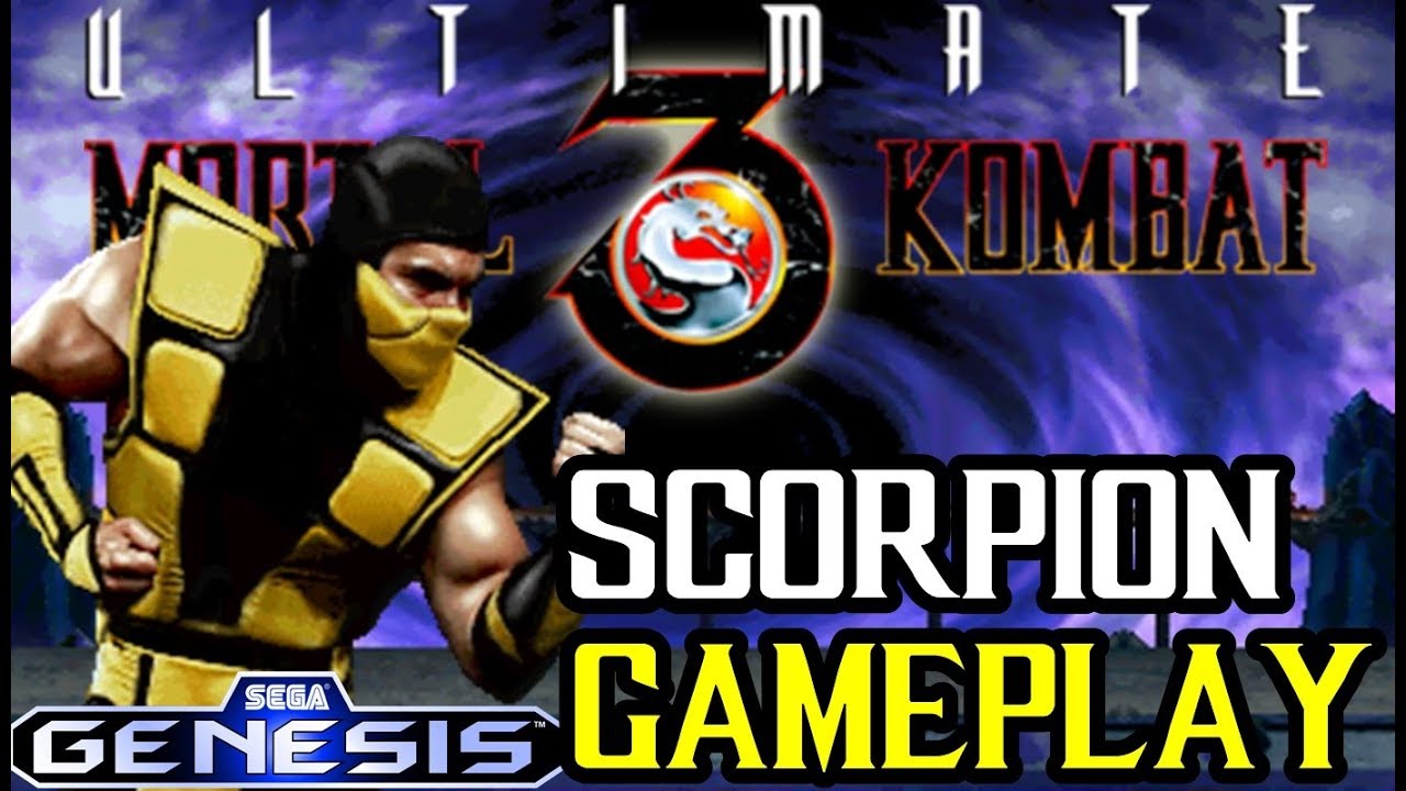 Ultimate Mortal Kombat 3 (Genesis) Scorpion Gameplay