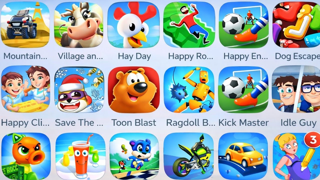Juice Run,  Kick Master,  Idle Guy,  FunRun